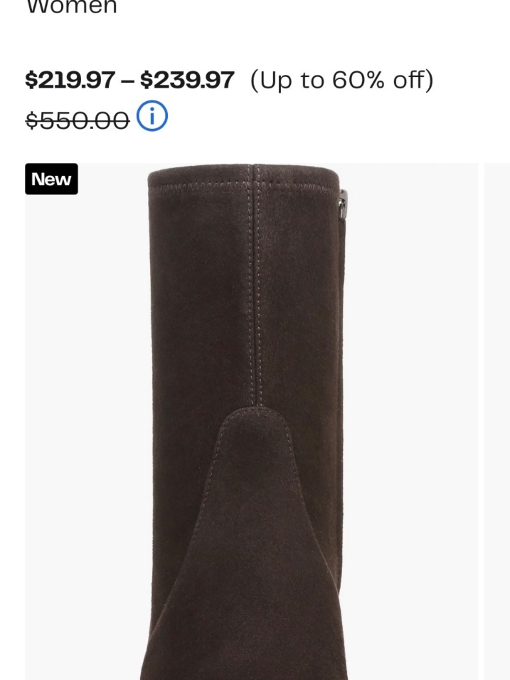 NIB Veronica Beard Lisa 45 Stretch Kitten Heel Bootie Expresso Suede Sz 9.5 - Picture 4 of 13